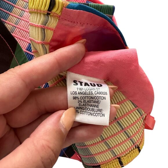 STAUD Kai Striped Cropped Halter Top Formentera NWT Medium - Picture 6 of 6